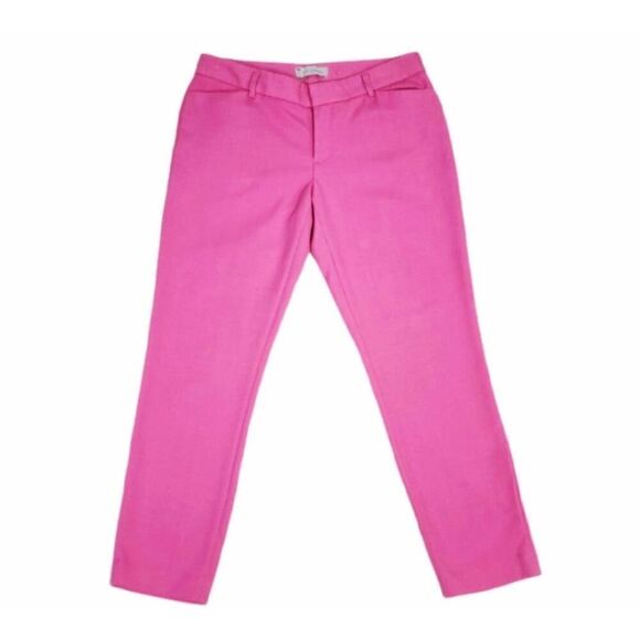 GAP Bubblegum Barbie Pink Twill Slim Cropped Pant Women Size 2 Fun Spring - Picture 3 of 16